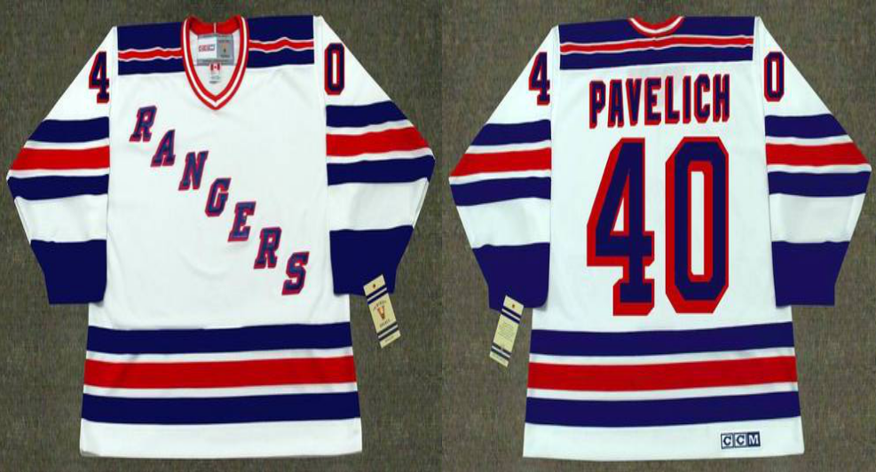 2019 Men New York Rangers #40 Pavelich white CCM NHL jerseys->new york rangers->NHL Jersey